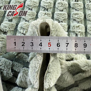 โรงงานคิงเคสัน ผ้าขนกระต่ายลายกระดองเต่าสีเขียวและสีน้ำตาล ผลิตจากเส้นใยโพลีเอสเตอร์ <span class=keywords><strong>100</strong></span>% แบบแจ็คการ์ด สำหรับตัดเย็บเสื้อผ้า - Product Image 5