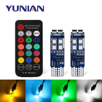 RGB LED T10 W5W Innenbeleuchtung für das Auto T10 RGB Auto-Innenraumbeleuchtung Canbus Positionsleuchte Zusätzliche Signallampe