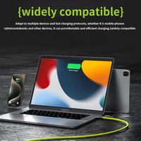 HUGEEL Nuevo Cable Tipo C 4 en 1 PD65W, Cable de Datos USB2.0 de 480 Mbps con Carga Súper Rápida PD para Teléfono, Laptop, Tablet