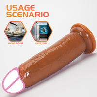 Dildo Súper Suave de Silicona Grande con Ventosa para Vagina y Ano, Juguete Sexual para Mujer, Tienda Erótica