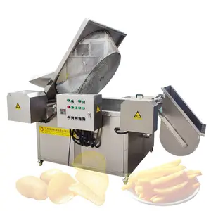 Automatische Elektrische Gas Weegbree Banaan Frietjes Frites Friteuse Machine Falafel Namkeen Frituur Machine Met Roeren
