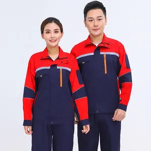 Spring Autumn Reflective Work Clothes Suit Work Wear Jacket Factory Worker Uniforms