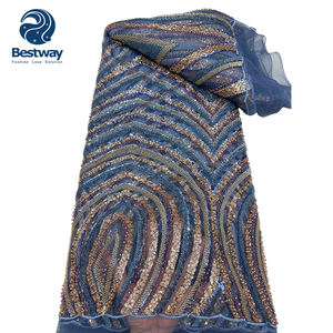 Bestway tela de encaje con cuentas de lujo Aso Ebi <span class=keywords><strong>lentejuelas</strong></span> para mujer fiesta de boda - Product Image 2