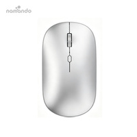 Mouse Nirkabel Dual Mode Isi Ulang Tipe C 2.4G dengan Roda Gulir Logam dan Tombol Klik Senyap untuk Penggunaan Kantor dan Rumah