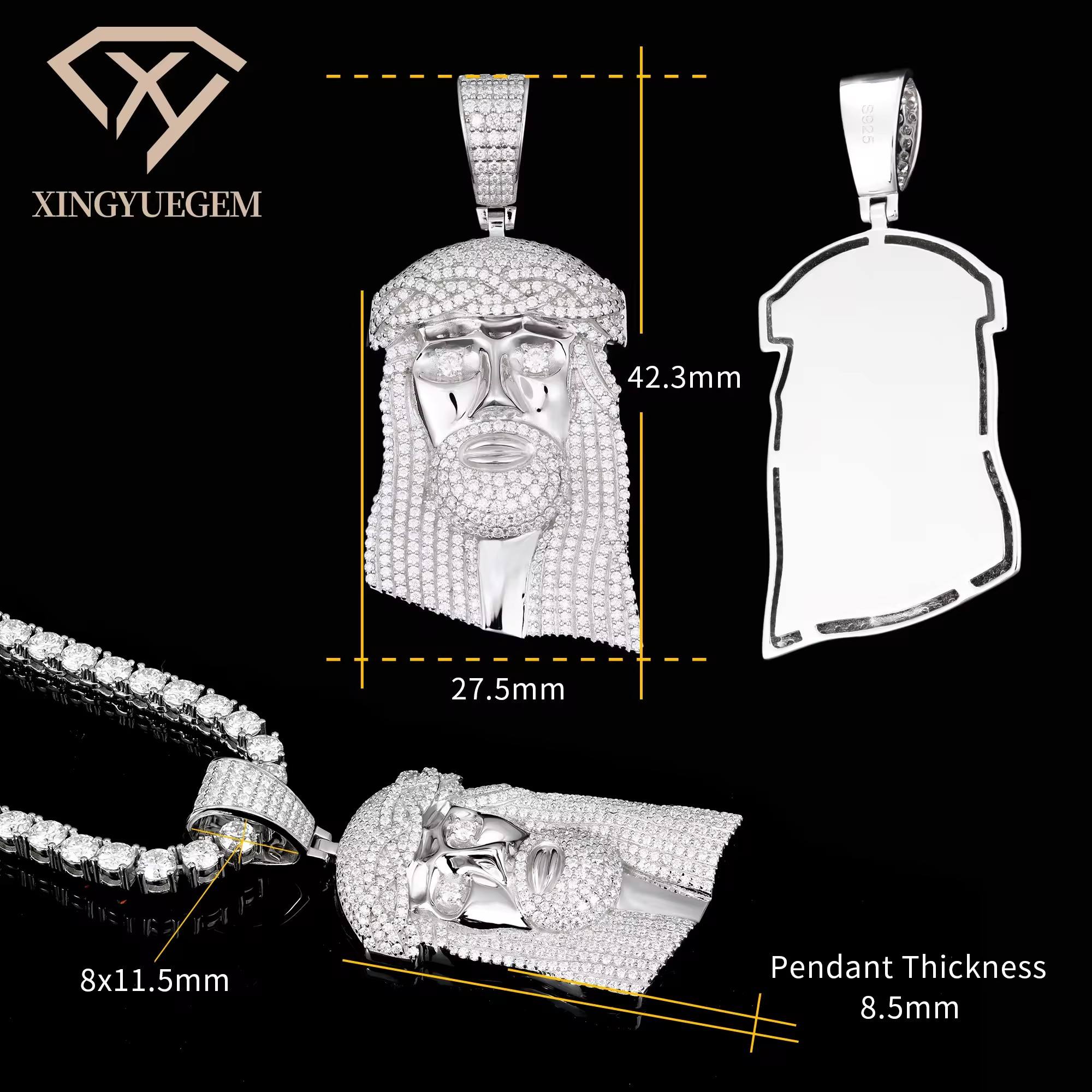 Silver Jesus Pendant