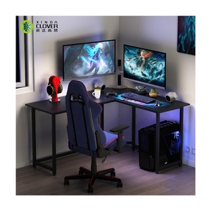 Diseño moderno negro <span class=keywords><strong>Escritorio</strong></span> jugador en forma de <span class=keywords><strong>L</strong></span> esquina <span class=keywords><strong>Escritorio</strong></span> de la computadora/ergonómico juego de pc de <span class=keywords><strong>Escritorio</strong></span> - Product Image 1