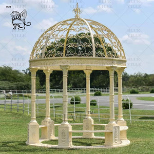 Gazebo de Mármol Natural Tallado a Mano de Estilo Francés de Lujo para Decoración de Jardín de Villa Personalizado de Fábrica BLVE - Product Image 2