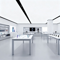 Comptoir d'exposition en bois pour magasin de téléphonie mobile, vitrines, présentoirs pour smartphones, idées de design