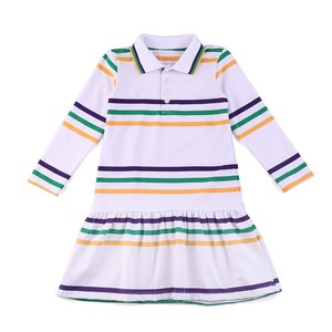 Vente en gros de vêtements pour mardi gras <span class=keywords><strong>Polo</strong></span> de rugby unisexe en coton, à rayures vertes et dorées - Product Image 4
