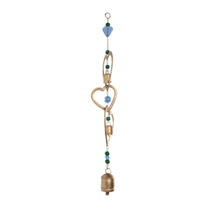 Campanelle e Cuori con Perline di Vetro, Carillon a Vento per Decorazione Esterna di Giardini, Patio, Portico e Cortile - Product Image 3