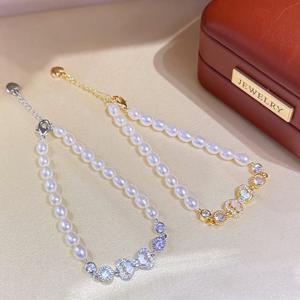 Pulsera de Perlas de Alta Calidad de 5-6 mm para Xiaomi, Elegante Pulsera con Nudo de Mariposa para Niñas de 5 a 6 Años - Product Image 1