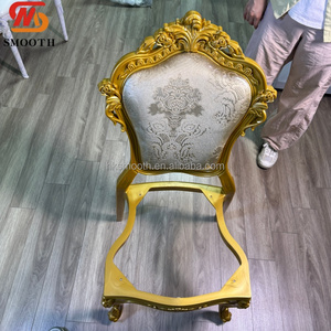 SMOOTH Golden Luxury Throne <b>Chair</b> European Style Hotel <b>Chair</b> with Gold Frame Wedding Metal <b>Chair</b> - Product Image 5