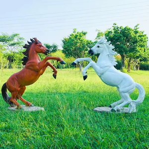 Estatuilla de fibra de vidrio jardín Parque decoración al aire libre estatuas de animales de resina de gran tamaño caballo de tigre de fibra de vidrio para la venta - Product Image 6