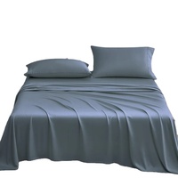 100% ensemble de draps de refroidissement en bambou viscose draps de lit doux et soyeux literie