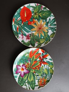 Luxury Dining Room Set Home Decor <b>Dinnerware</b> Sets Exquisite Ceramic Tropical Rain Forest Porcelain Hot Selling 4 Pcs Gift Box - Product Image 5