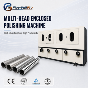 Machine de polissage multi-stations pour tubes ronds – adaptée aux tubes en aluminium et en cuivre utilisés dans l'éclairage et les produits métalliques décoratifs - Product Image 1