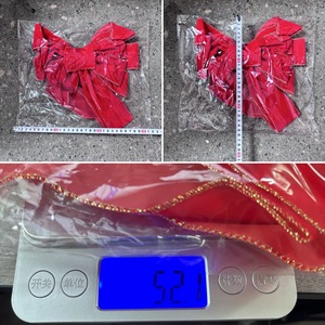 Cinta roja de Navidad para decoraciones de árboles de Navidad, envoltura de regalos, guirnaldas para fiestas de boda, corona de Navidad y manualidades DIY - Product Image 6