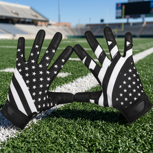 Gants de frappe en cuir PU noir et blanc avec motif drapeau américain, fermeture auto-agrippante, unisexe, pour adultes, pour l'entraînement - Product Image 2