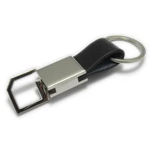 싼 선물 품목 대량 까만 가죽 주문 호텔 로고를 가진 선전용 열쇠 고리 열쇠 고리 keychain
