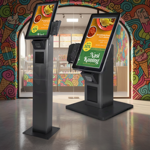 Afficheur de menu de restaurant 21,5'' avec écran tactile capacitif, borne de paiement en libre-<span class=keywords><strong>service</strong></span>, écran tactile pour la vente au détail avec lecteur de cartes, paiement en libre-<span class=keywords><strong>service</strong></span> - Product Image 2