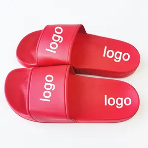 Быстрая доставка, знаменитые пляжные женские сандалии унисекс с 3D тиснением логотипа, красные шлепанцы из ПВХ для помещений, шлепанцы для Австралии