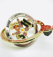 Médaille de marathon personnalisée 3D rotative à double placage, conception sur mesure, vente en gros, souvenir de festival