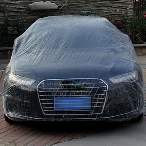 Couvre-<span class=keywords><strong>voiture</strong></span> en plastique jetable d'<span class=keywords><strong>hiver</strong></span> transparent personnalisé en matériau PE imperméable vente en gros - Product Image 5