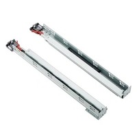 Gestroomlijnde ergonomische metalen push-to-open ladegeleiders met volledige uittrekking en 1 inch extra bewegingsruimte voor medische en kantoorartikelen