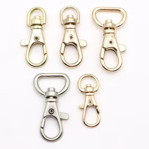 High End Key Chain Accessories Mini Gold Swivel Lobster Clasps For Keychain