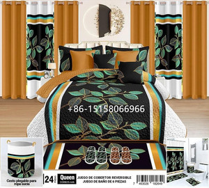 Vua Kích thước <span class=keywords><strong>24</strong></span> mảnh microfiber <span class=keywords><strong>bedding</strong></span> <span class=keywords><strong>Set</strong></span> với phù hợp với rèm cửa đặc biệt thực hiện - Product Image 4