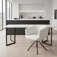 Chaise de salle à manger de style italien moderne et luxueux, rembourrée avec dossier, pour salon, chambre, bureau, meubles de maison
