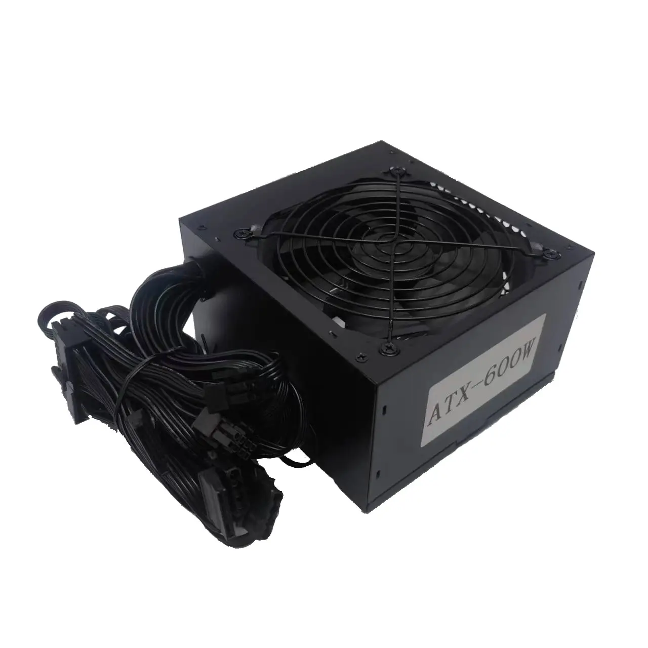 ATX Power Supply 600W PC PSU With 12CM Fan Black Cover for Computer Gaming Office Case