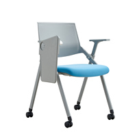 Chaise de formation scolaire empilable de haute qualité chaises de formation pliables de conférence en maille de bureau avec tablette d'écriture
