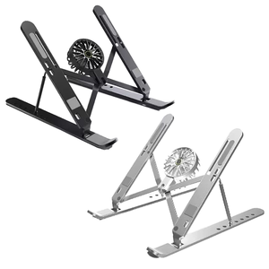 Portable Aluminum Laptop Stand with Foldable Desktop Cooling Fans Notebook Support Computer Bracket <b>Tablet</b> <b>Holder</b> New Product - Product Image 1