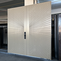 Porte d'entrée moderne en acier inoxydable, design de porte de portail, métal, autre porte d'entrée, prix bas pour les maisons, les villas