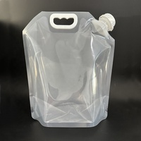 Sac de boisson transparent 5L sacs de 1 gallon pochette de boisson pochette de bec de bière réutilisable en plastique liquide sacs de poche de bec debout avec poignée