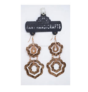 2020เยอรมันกลวงชุบทองต่างหูลูกปัดสีสันขนาดใหญ่เครื่องประดับสุขภาพต่างหูอะคริลิคยาวสีรุ้งแบบหยดยาว - Product Image 1