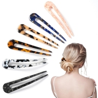 Épingle à fourche pour femmes filles accessoires de coiffure Style acétate de cellulose écaille de tortue épingle à cheveux en forme de U