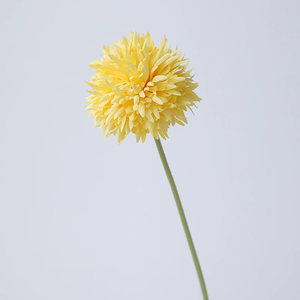 Casa Flores decorativas Dandelion Flores artificiais Crisântemo De Seda Bola Única Stem Pom Poms - Product Image 3