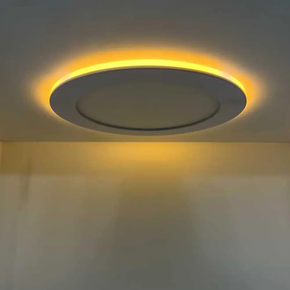 Gece işık ile 5CCT LED gömme tavan ışığı 9W + 3W 12W + 3W 4 inç 6 inç kısılabilir Canless gofret Downlight Panel AYDINLATMA
