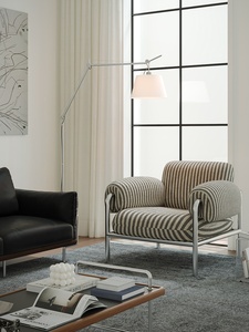 Poltrona a Righe Stile Bauhaus Vintage Murei Home per Soggiorno <span class=keywords><strong>e</strong></span> Camera da Letto, Uso Relax - Product Image 4