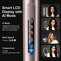 Styler électrique 8 en 1, styler complet avec brosse à air chaud, ensemble de sèche-cheveux pour lisser et boucler les cheveux