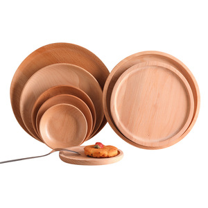 Wooden Serving <b>Tray</b> Solid Color Customized For Coffee <b>Tea</b> Dessert Breakfast Household Use - Product Image 5