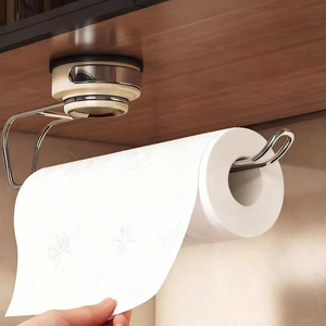 Portarotolo da parete per <span class=keywords><strong>pellicola</strong></span> trasparente e carta igienica, con ventosa, per bagno e cucina - Product Image 3