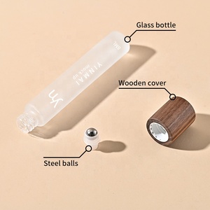 8ml Leere Mattierte Glas-<span class=keywords><strong>Roll</strong></span>-on-Flasche für Parfüm und Ätherische Öle mit Walnusskappe - Product Image 4