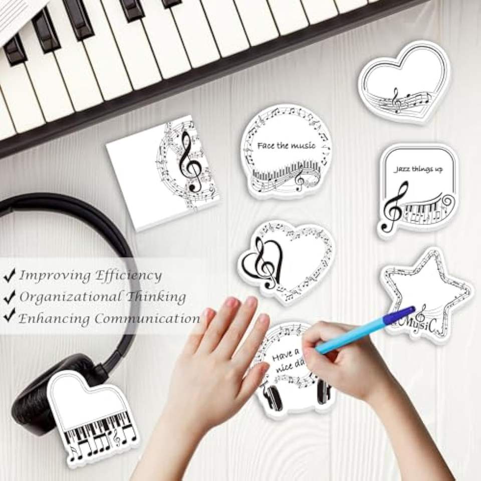Customizable LOGO Musical Themed Shape Sticky Note Pads