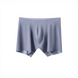 Ropa Interior Masculina de Nuevo Estilo, Calzoncillos Boxer Sin Costuras de Nailon Elástico con Bolsa Moldeada en 3D, Ropa Interior de Pierna Larga para <span class=keywords><strong>Hombre</strong></span> - Product Image 1
