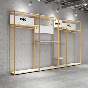 Brand New High Quality Clothing Store Display Racks Clothes Rack Display Metal Shop Furniture Garment Display Stand