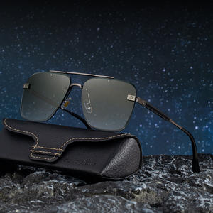 Gafas de Sol sin Marco para Hombre Polo Haus, Negras y Doradas, Lentes de PC con Protección UV400, Estilo Instagram, Comercio Electrónico Transfronterizo - Product Image 2