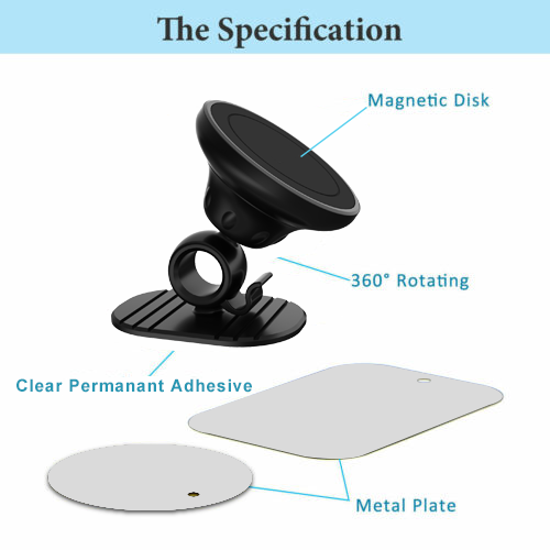 Leadingplus 360 Magnetic Car Phone Holder Mini Stand Cell Phone Magnet Mount Car Holder For iPhone Samsung